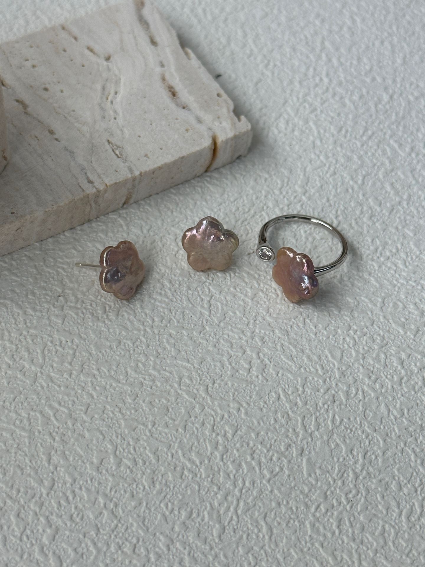 ✨ Plum Blossom Baroque Pearl Stud Earrings 🌸