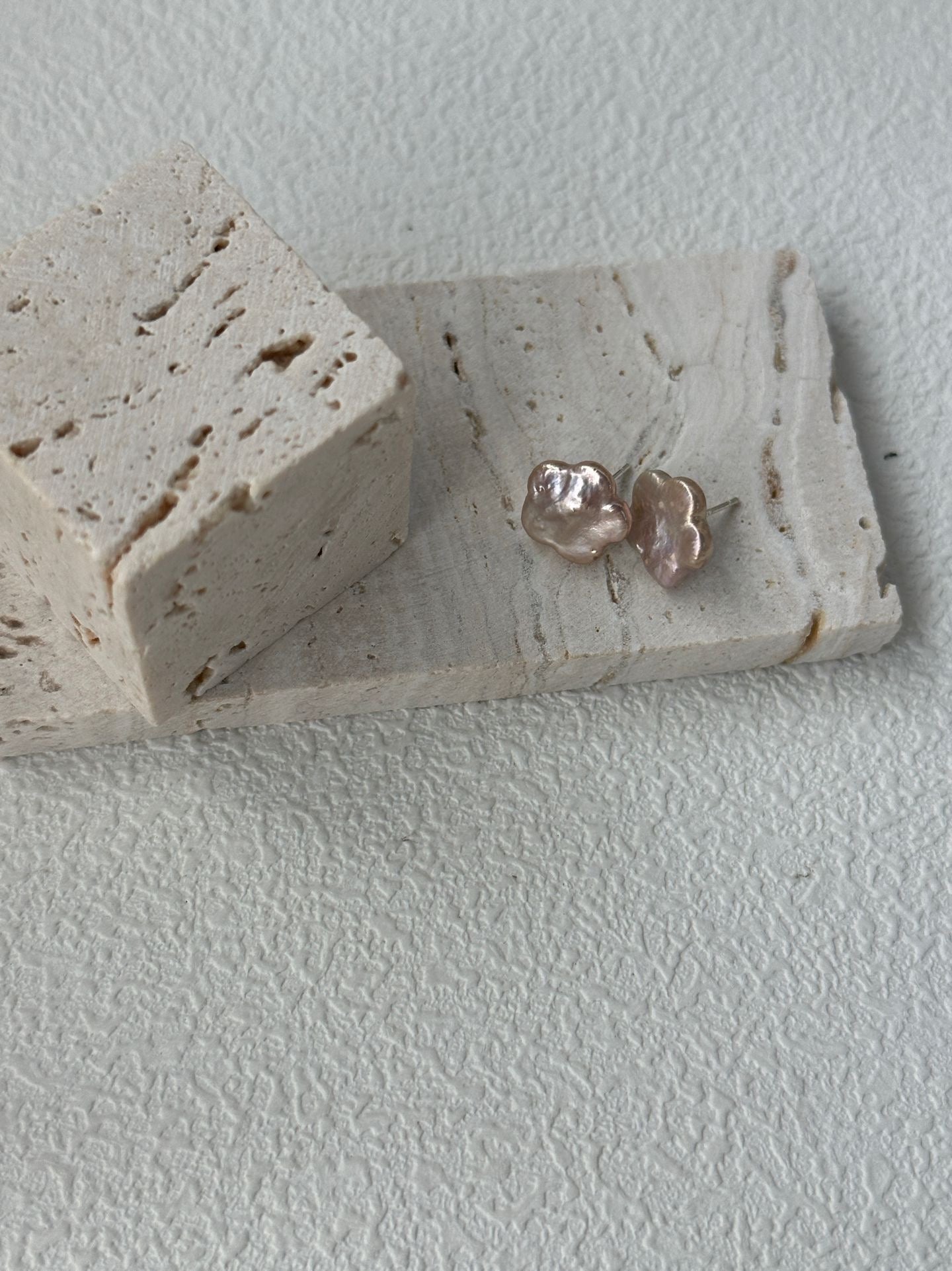 ✨ Plum Blossom Baroque Pearl Stud Earrings 🌸