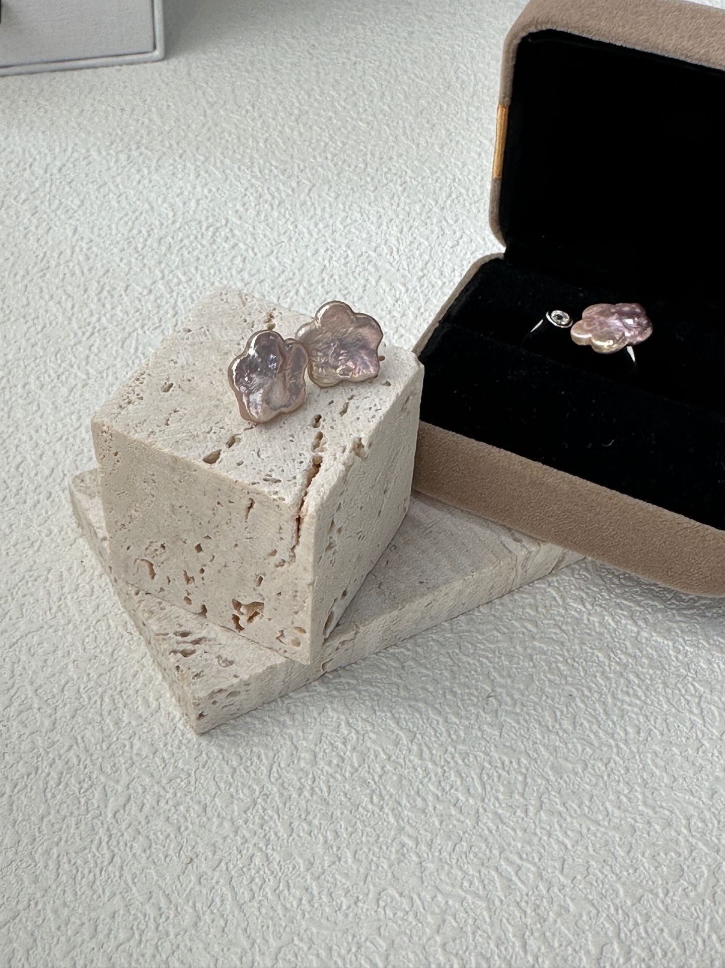 ✨ Plum Blossom Baroque Pearl Stud Earrings 🌸