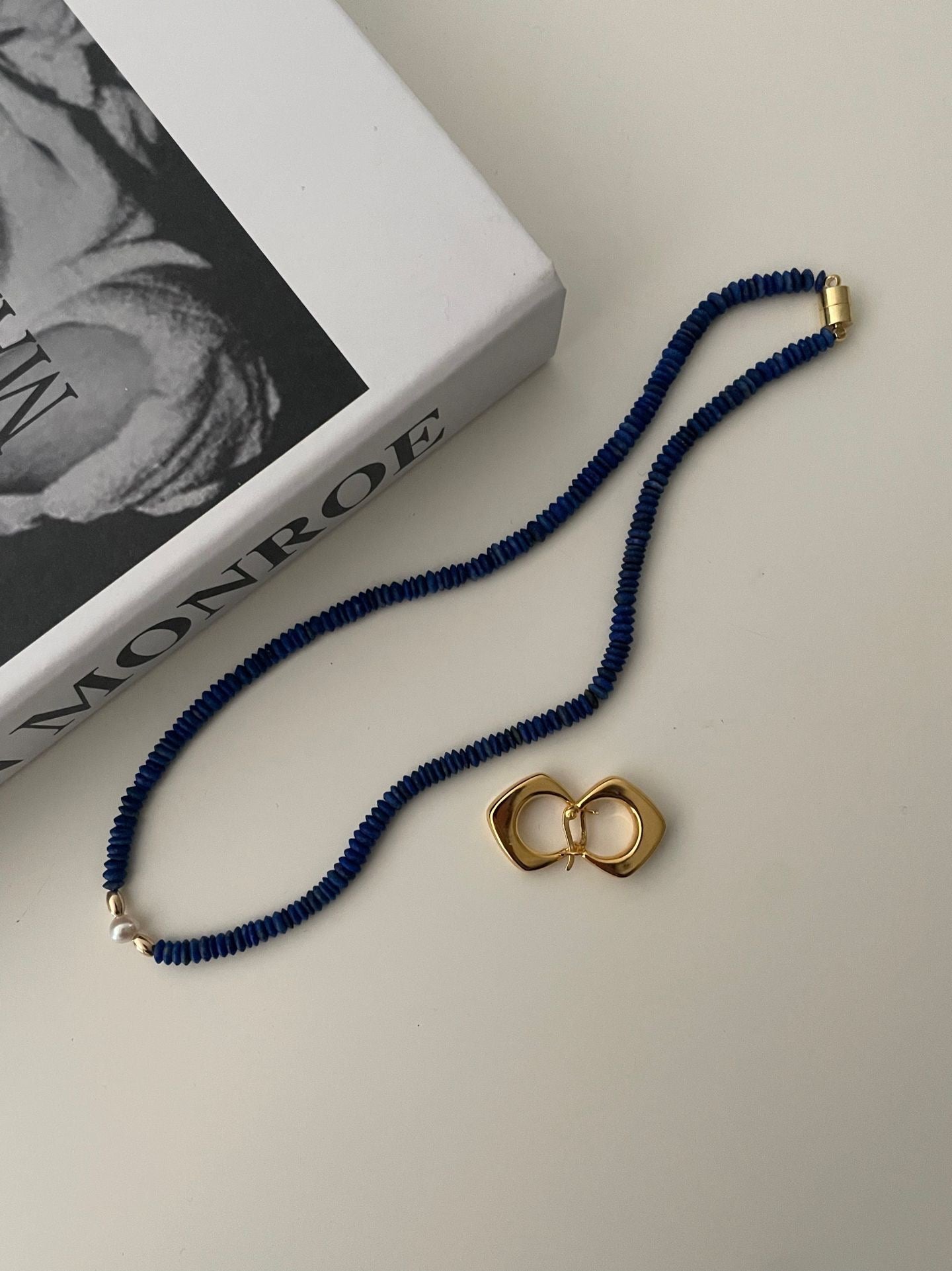 ✨ Lapis Lazuli Beaded 14K Gold Filled Necklace ✨