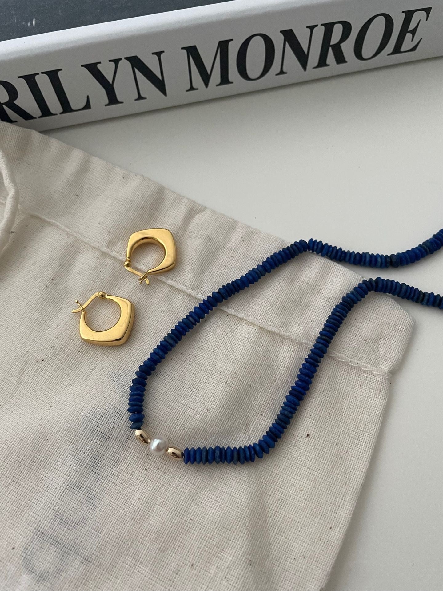 ✨ Lapis Lazuli Beaded 14K Gold Filled Necklace ✨