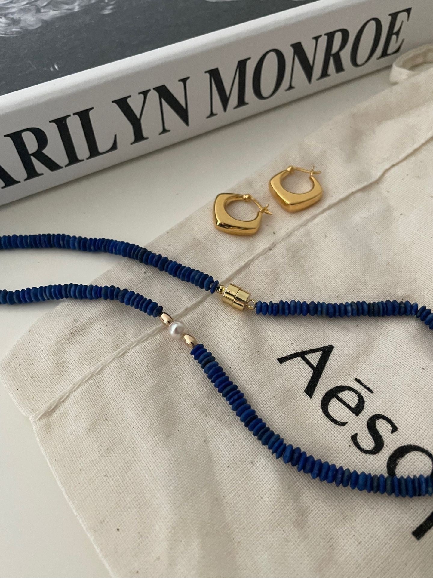 ✨ Lapis Lazuli Beaded 14K Gold Filled Necklace ✨