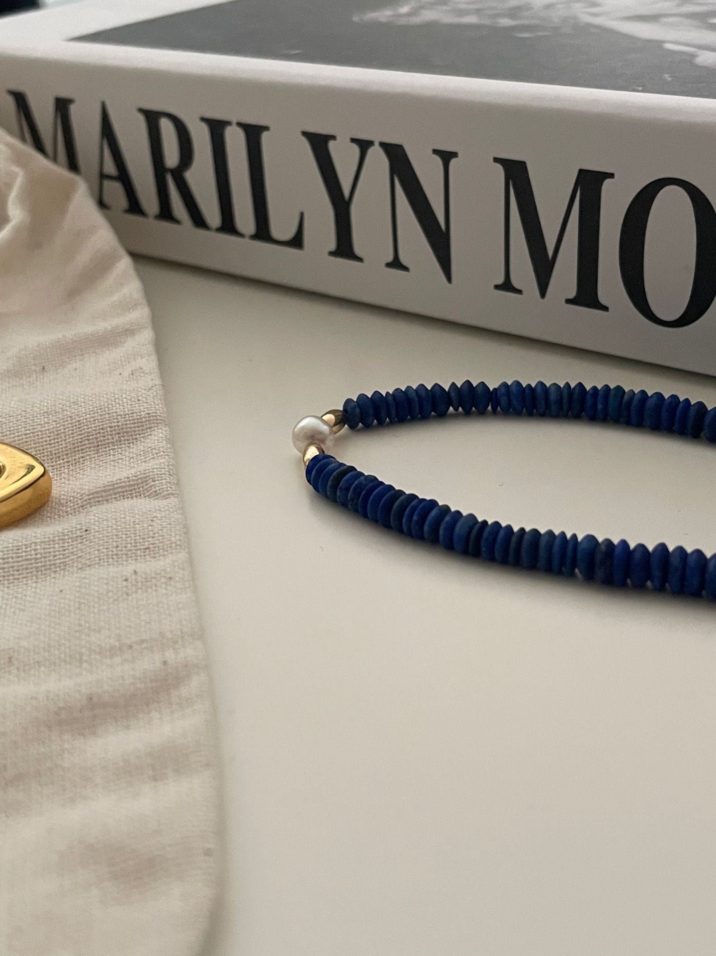 ✨ Lapis Lazuli Beaded 14K Gold Filled Necklace ✨