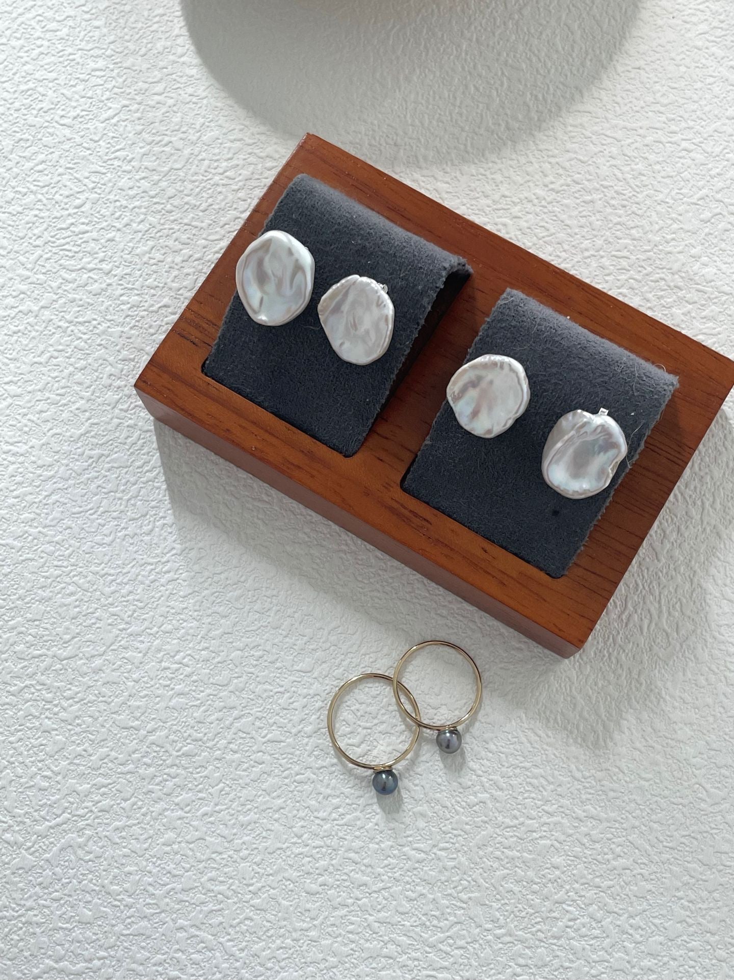 ✨ Baroque Petal Pearl Sterling Silver Stud Earrings ✨